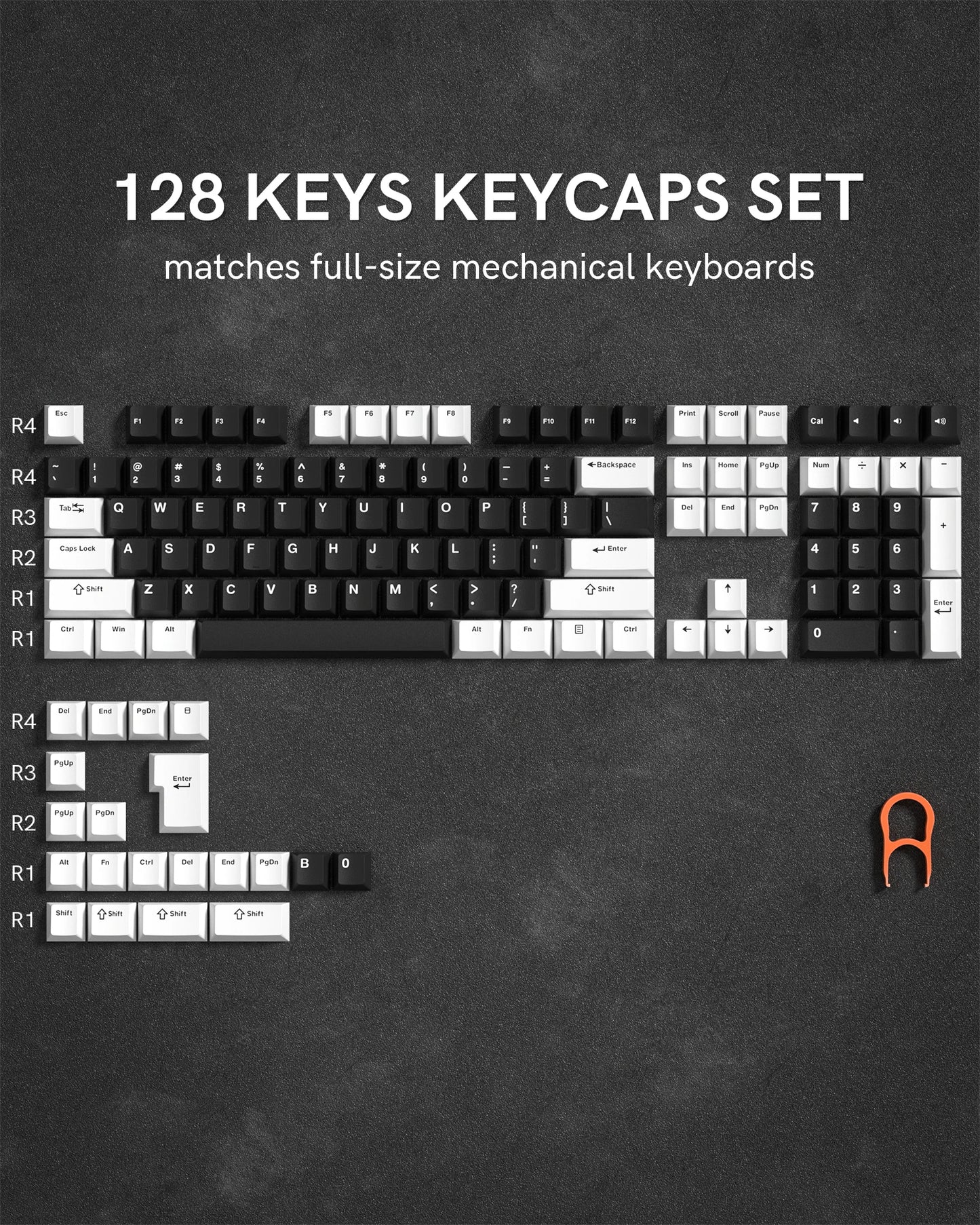 168 Keys Double Shot PBT Keycap Custom WOB Keycap Cherry Profile Keyboard Keycaps for Cherry Gateron MX Switches Gaming Keyboard