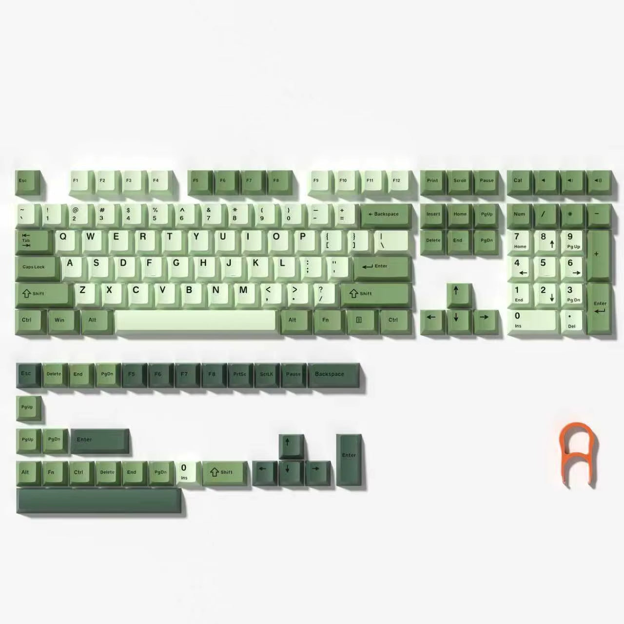 168 Keys Double Shot PBT Keycap Custom WOB Keycap Cherry Profile Keyboard Keycaps for Cherry Gateron MX Switches Gaming Keyboard